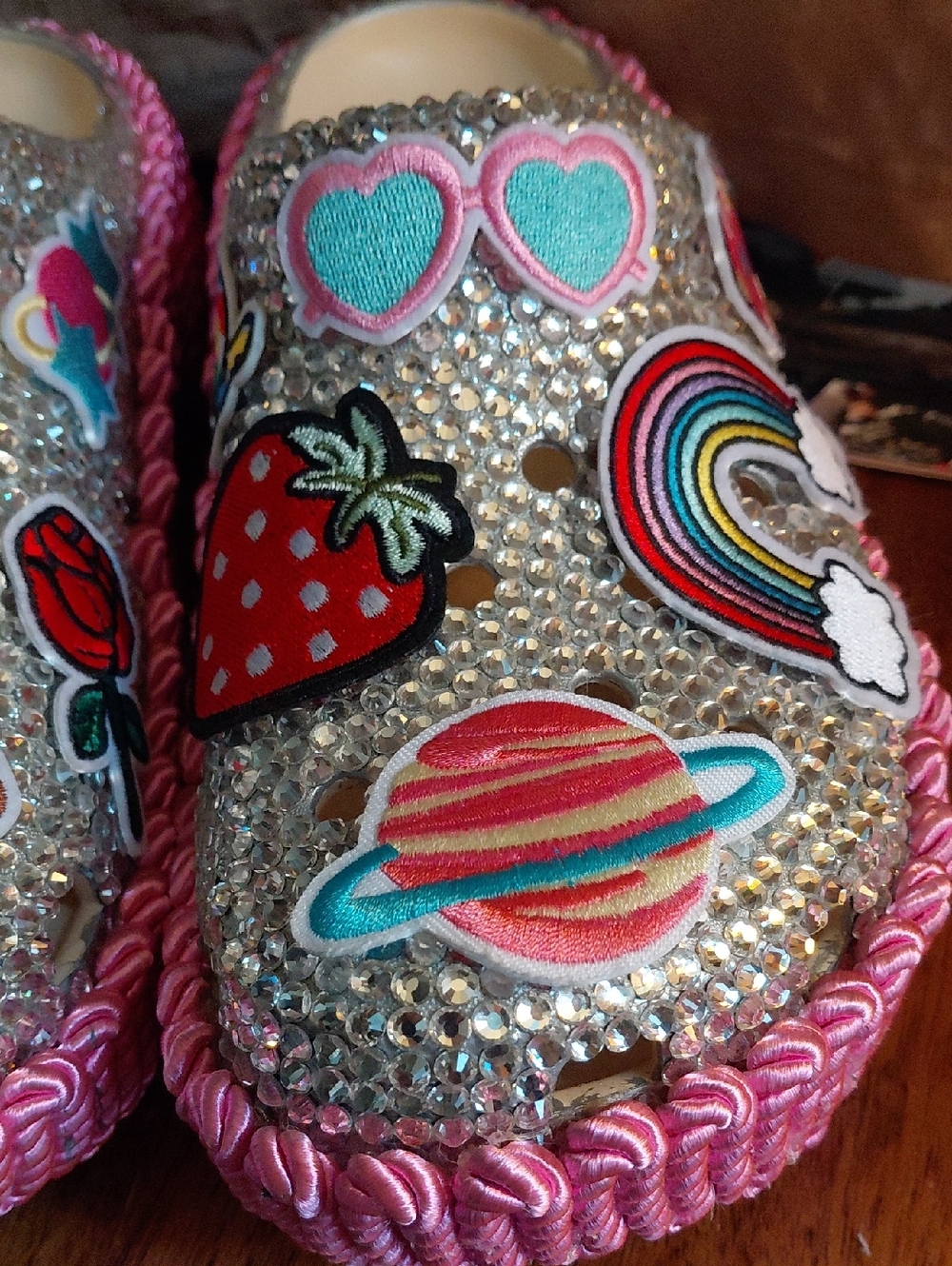 Custom Crocs Blinged Out With Rare Design Size 9 - Picture 2 of 13